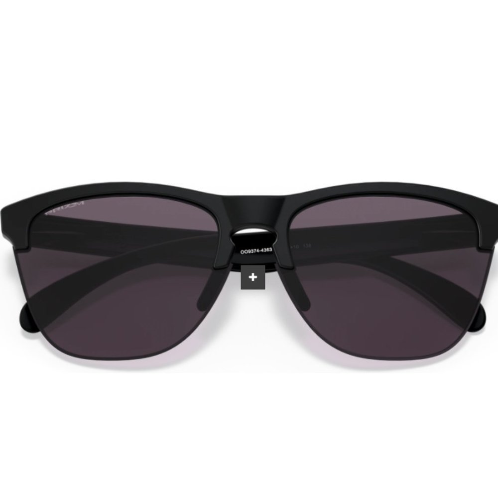 NEW! Oakley Frogskins Lite Black/Grey Sunglasses - Picture 6 of 8
